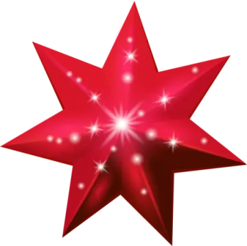 a red star with stars on it