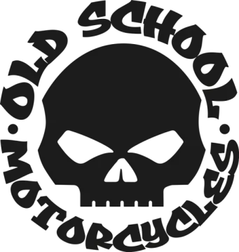 a black and white image of a skull with the word school on it