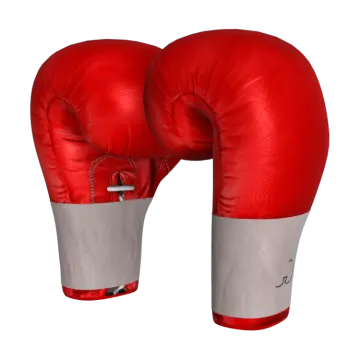 a pair of red boxing gloves