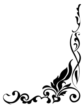 a black and white floral frame