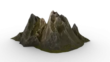 a 3d model of a mountain