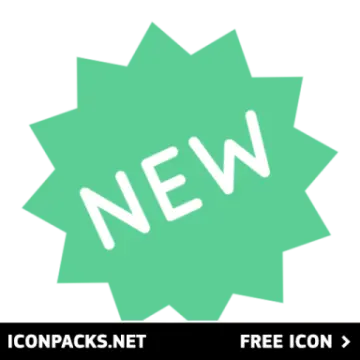a green star with the words new on it