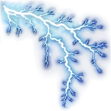 a lightning bolt on a white background