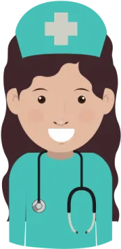 a cartoon nurse with a stel