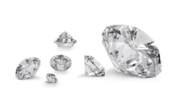 a group of diamonds on white background