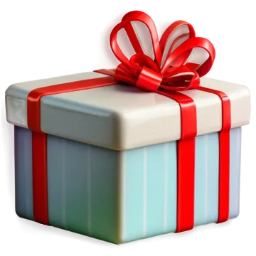a gift box with a red bow on it