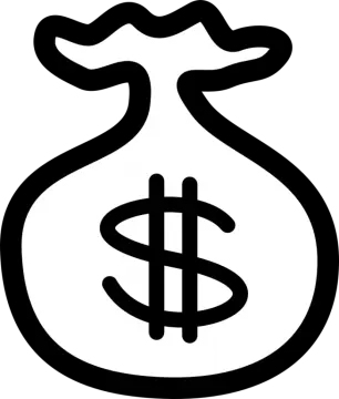 a money bag with a dollar sign