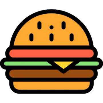 a hamburger with cheese on it
