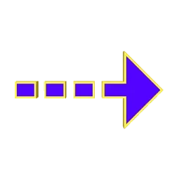 a blue arrow pointing to the right