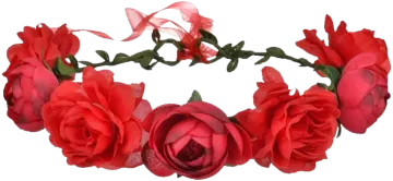 red rose flower crown