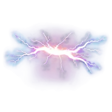 a lightning bolt on a white background