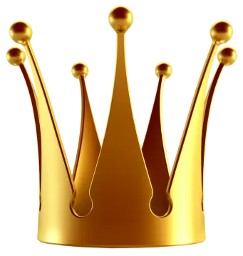 a golden crown on a white background