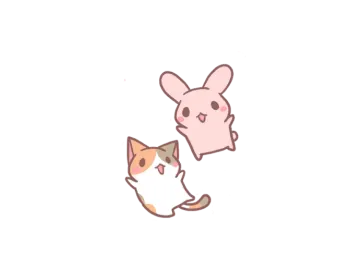 a drawing of a cat and a dog