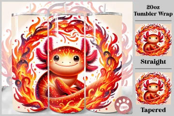 a cartoon character with fire in the background