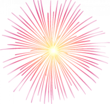 a colorful fireworks on a white background