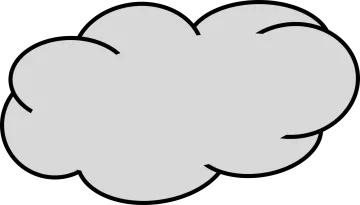 a gray cloud on a white background