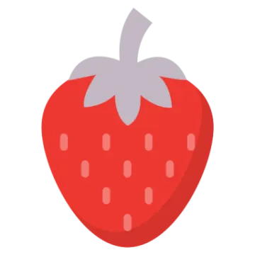 a strawberry on a white background