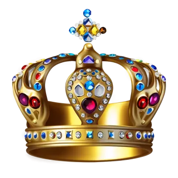 a golden crown with jewels and jewels