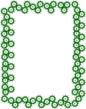 a square frame with green leaves on white background
