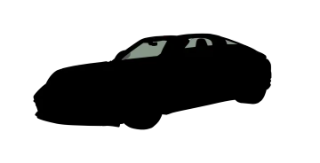 a car silhouetted on a white background