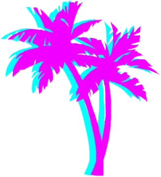 a pink palm tree on a white background