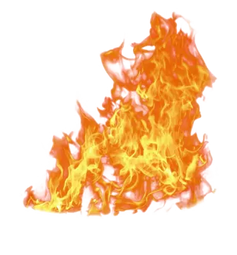 fire flames on a white background