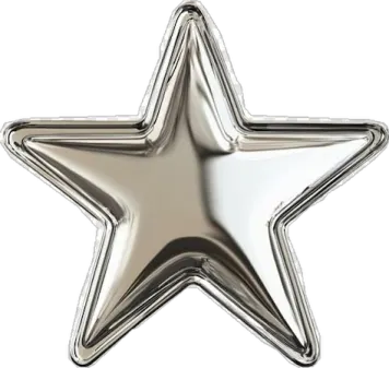 silver star foil balloon