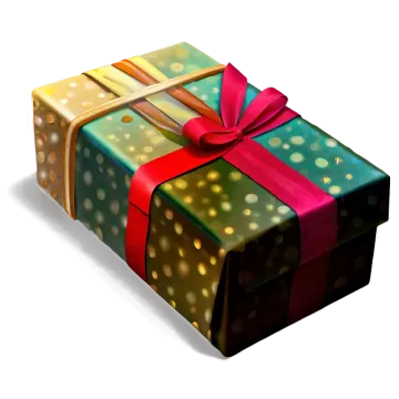 a gift box with a red ribbon and bow