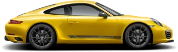 a yellow porsche sports car