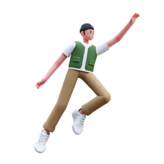 a person is jumping in the air