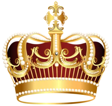 a gold crown with pearls and pearls