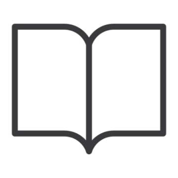 an open book on a white background
