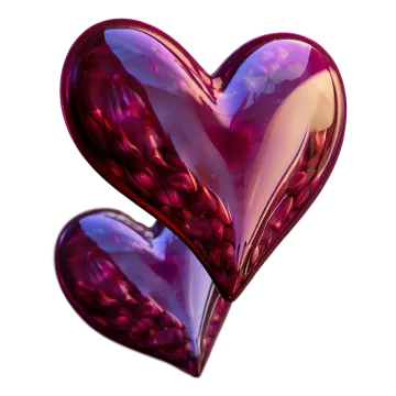 a purple heart shaped object