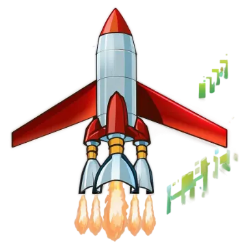 a rocket is flying through the air