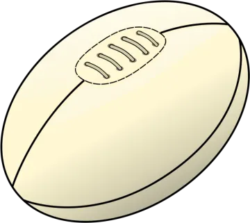 a rugby ball on a white background