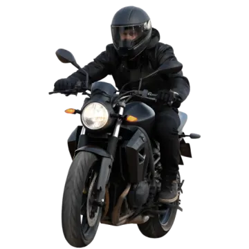 a man riding on the back of a motorcycle
