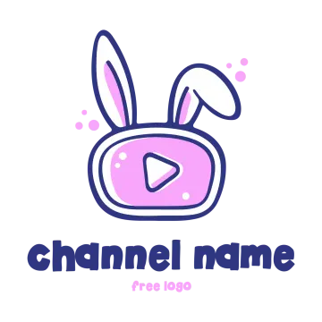 a pink bunny with the word channel on it