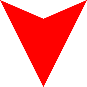 a black and white triangle logo
