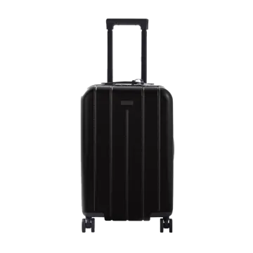 a black suitcase on wheels