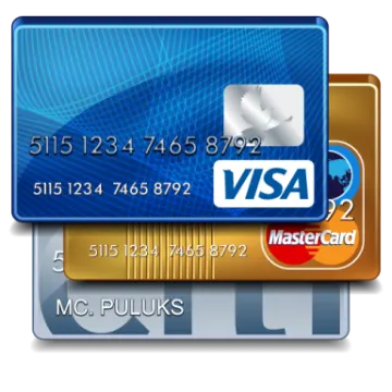 a credit card and a visa card
