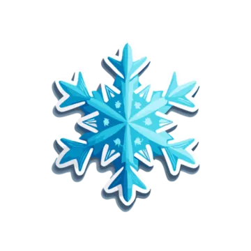 a blue snowflar on a white background