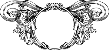 a black and white drawing of an ornate frame