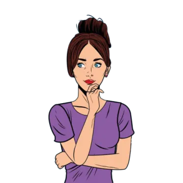 a woman with her hand on her chin