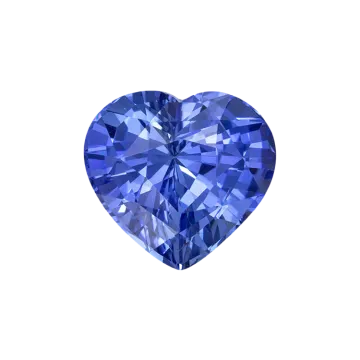 a heart shaped blue sapphire