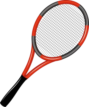 a tennis racket on a white background