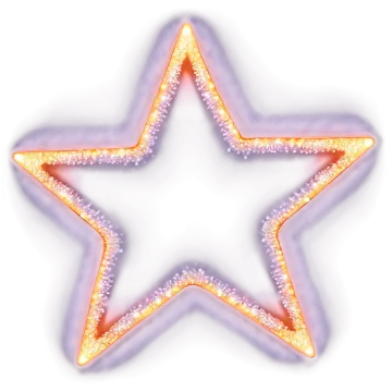 a purple and orange star shaped light up decoration
