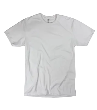 a white t - shirt with a small logo on the front