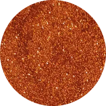 an orange colored glitter in a circle