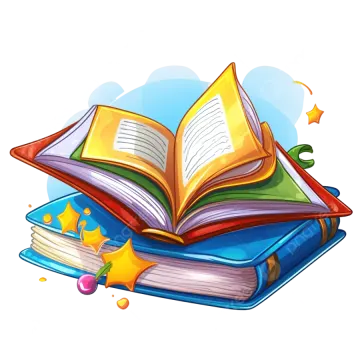 an open book with a star on top