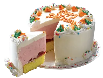 a cake with a slice cut out of it
